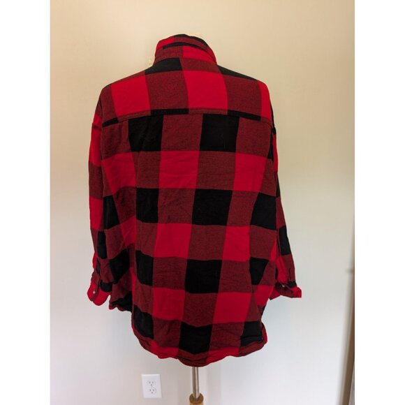 Old Navy Plaid The Boyfriend shirt size 2X Swiftie Red Black Flannel Country - Picture 2 of 4